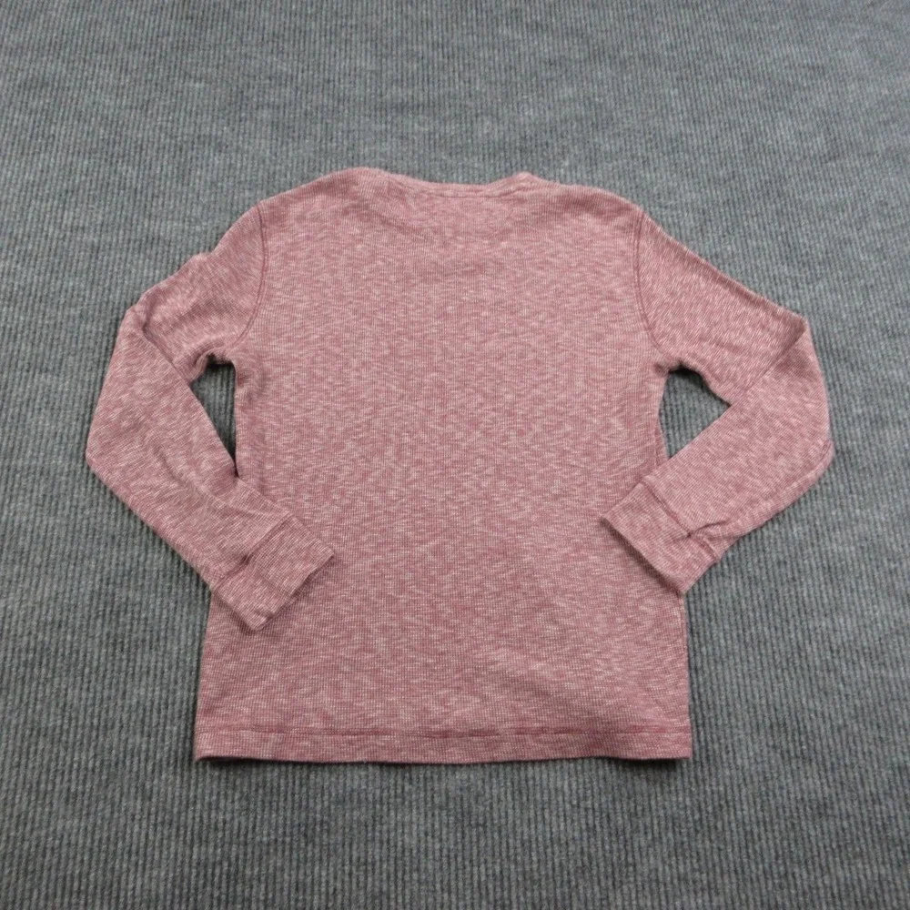 Banana Republic Sweater Mens M Red Crew Neck Cotton Blend Waffle-Knit Pullover